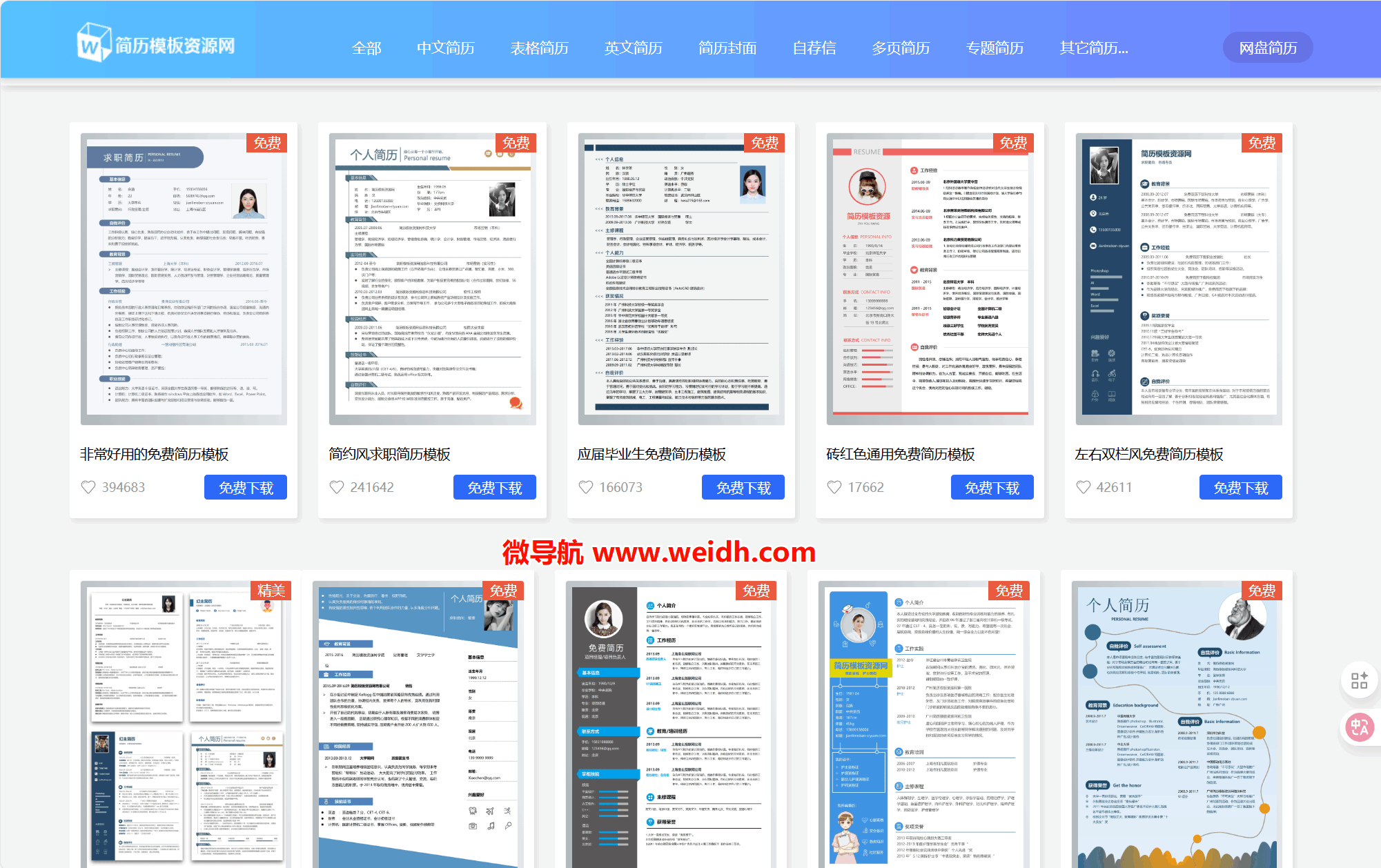 简历模板资源网